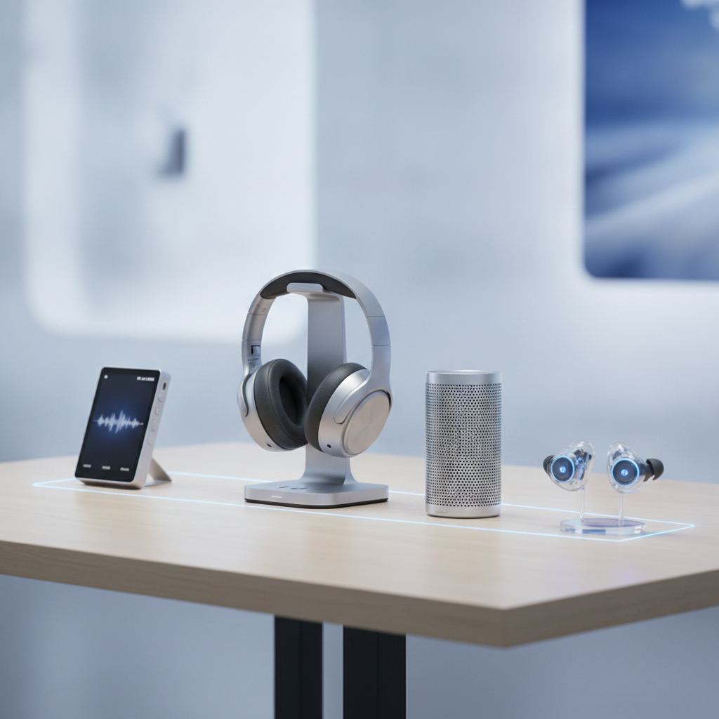 新款数码音频设备展示